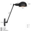 Lámpara de Pared Decorativa Retro Familiar Casual Personalizada para Cabecera de Cama Rh Loft Estilo Industrial Brazo Largo Doble Sección Catering Lámpara de Pared Decorativa