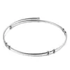 Collar pulsera de acero inoxidable minimalista europeo y americano, cable de acero, cuentas pequeñas, torcido, cuello abierto, joyería con colgante de moda DIY