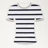 Tejido de Algodón Spandex Elástico Rayado Teñido en Hilo 40S Algodón Puro Jersey de Algodón Elástico Tejido Liso Tejido para Camisetas Suave