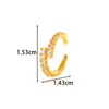 Minimalista Francés Zircón Versátil para el Trabajo de Alto Nivel Microincrustado Zircón en Forma de U Lujo Ligero Europeo y Americano Puños para Oreja sin Perforar