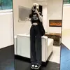 Jeans Branco de Cintura Alta Wide Leg Feminino 2024 Tendência Versátil Novo Solto Primavera e Outono Calças Retas Longas
