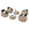 Sofá exterior combinado directo de fábrica patio terraza simple impermeable sofá exterior de ratán sofá de madera color toronja de moda en internet