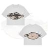 Camiseta de calle de hip-hop con estampado de dibujos animados, holgada, estilo gótico Harajuku, de algodón, de manga corta, para hombre y mujer.