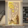 Pintura de Luz LED de Gama Alta Entrada Pintura Decorativa Pasillo de Gama Alta Pasillo Colgante Mural de Nueve Peces Fábrica de Origen