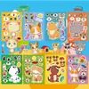 Pegatinas de Animación de Dibujos Animados Infantiles Transfronterizos Calabaza de Halloween Rompecabezas Interactivo Padre-Hijo Pegatinas Faciales DIY