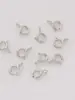 Plata de Ley S925 Hebilla de Resorte Joyería Hecha a Mano para DIY 14K Bolsa Oro Real Conexión Final Hebilla Qq Hebilla Redonda