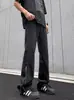 Pantalones vaqueros largos casuales rectos para hombre con cremallera, estilo retro americano de calle transfronterizo, nuevos para primavera y otoño, a la moda