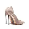 Zapatos de Moda Europeos y Americanos Transfronterizos Puntiagudos Costura Tacón Fino Zapatos de Pasarela AliExpress Talla Grande zapatos de mujer
