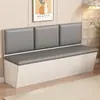 Sofá Booth de Madera Maciza para Comedor en Casa Contra la Pared para Uso Comercial en Tiendas de Té de Leche, Restaurantes, Bares, con Almacenamiento, Booth Modelo Nuevo