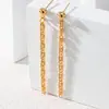 Brincos Pendentes de Corrente com Franjas Personalidade Moda Transfronteiriça Europeia e Americana Design Versátil Brincos Longos de Bola Redonda para Mulheres