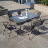 Mesa y silla de exterior, mesa pequeña para patio, balcón, silla de ratán impermeable, tienda de té con leche para ocio, combinación de mesa y silla de té para exterior