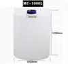 Cubo de Plástico para Piscina, Blanco, Amarillo, Azul 100/200L Cubo Dosificador de Químicos, Cubo Grueso para Mezcla de Químicos