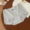 9977 # Calzones tipo bóxer de algodón Lyocell a rayas estilo escolar japonés, de cintura media-alta, para niñas, con entrepierna antibacteriana 10A