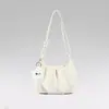 Bolsa popular nova e moderna transfronteiriça feminina de ombro com textura de nuvem pequena de nicho bolsa pequena de ombro único plissada transversal