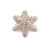 Broche de Copo de Nieve Navideño de Moda corsage de personalidad y temperamento pasador anti-luz pasador de cuello de diamante accesorios para traje y camisa