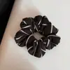Goma para el pelo grande de estilo coreano a rayas para mujer, estilo perezoso, alta elasticidad, coletero retro, cuerda para el pelo versátil, accesorio para el pelo de alta gama