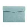 Bolsa de sobre para documentos de oficina de cuero para estudiantes Color sólido Impermeable Bolsa para archivos A4 Gran capacidad Papelería Impermeable Duradero