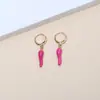 Pendientes de Gota de Aceite de Chile Coloridos Transfronterizos Europeos y Americanos, Pendientes de Lujo Ligero de Gama Alta, Accesorios para Orejas de Bricolaje a la Moda y Personalizados para Mujeres