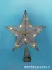 Estrella para la punta del árbol de 10 pulgadas luminosa transfronteriza decoración de árbol de Navidad estrella de cinco puntas de hierro con polvo luminoso fábrica de estrellas para la punta del árbol outlet