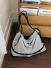 Bolsa de Lona Casual Rayada Color Block de Verano Transfronteriza para Mujer 2026 Nueva Gran Capacidad Bolso de Hombro para el Trabajo