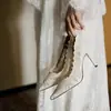 Nuevos Zapatos de Tacón Alto de Aguja de Punta Fina y Boca Baja Estilo Francés para Primavera y Verano 2025, Zapatos Versátiles y Cómodos de Gama Alta para Mujer