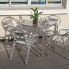 Celebridad de Internet para el Hogar Ocio Mercado Nocturno Placa de Aluminio Silla de Aluminio Mesa y Silla Juego de Cinco Piezas Producto Terminado Literario Portátil Plegable Dormitorio