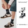 Nuevos calcetines para hombre de otoño e invierno, deportivos y casuales, calcetines versátiles sin costuras de media pantorrilla, con bloques de color, industria de calcetines de Zhuji, calcetines absorbentes de sudor y resistentes al olor para estudiantes