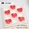 Corazón Acrílico Cuentas Translúcidas Accesorios para Joyería DIY Accesorios para Ropa de Resina Agujero Recto Material para Cuentas Hecho a Mano Tejido