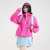 Estilo Casal Verão Exterior Estilo Montanha Cor Sólida Roupa com Proteção Solar para Mulheres, Roupa com Proteção Solar Esportiva para o Dia a Dia, Tops Casuais da Moda de Marca Tendência