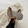 Bolso de hombro informal sencillo con diseño retro y estampado, estiloso bolso de hombro tipo media luna, de moda, para verano de 2024.