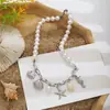 Collar de Acero Inoxidable con Colgante de Estrella de Mar, Concha y Caballito de Mar, con Cuentas, Joyería para Mujer, Venta al por Mayor