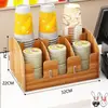 Prateleira para copo de milk tea Separador de copos copo de cerveja madeira escova de dentes japonesa copo canudo Bancada tipo extração