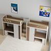 Cama Combinada de Apartamento para Estudiante Universitario con Escalera y Escalones Integrados, Litera para Dormitorio Escolar de Personal con Escritorio Debajo