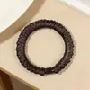 Goma para el pelo de satén plisada de alta elasticidad, color liso simple, banda para el pelo que no daña, adecuada para ir al trabajo, cuerda pequeña de seda mate para el pelo para mujer