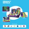 Trampolim Inflável Temático de Halloween Direto da Fábrica, Combinação de Castelo Inflável com Escorregador, Equipamento de Playground Externo para Crianças