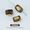 Pulsera de Madera de Agar Natural con Bolsa de Cuentas Barriles de Oro de 24K Hecha a Mano DIY Pulsera Wenwan Cuentas Espaciadoras para Pulsera Colgante Al por Mayor