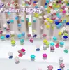 8*8mm Fundo Plano Flor de Gelo Celebridade da Internet Brilho Especial Formato Cristal de Vidro Nail Art Diamante Nail Art Joia Usável Unha Atacado