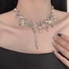 Exquisito collar de borlas de diamantes de imitación de estrella de perlas europeas y americanas, cadena de cintura, viento frío, hip hop, dulce, genial, tendencia, joyería personalizada