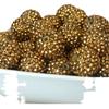 Perlas de resina acrílicas sueltas con incrustaciones de oro para manualidades, de 10 a 22 mm, gruesas.