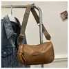 Bolsa Cruzada Casual al por Mayor Estilo Retro Estilo Hong Kong Bolsa Cuadrada Pequeña Debajo del Brazo Bolso Nuevo 2025 Bolso de Mujer con Correa Ancha al Hombro