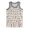 Set de 3 piezas de camisetas de verano de algodón puro para niños, camisetas interiores transpirables para niños, camisetas sin mangas para niños pequeños para el jardín de infantes