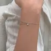 Pulsera de Corazón de Doble Capa con Pedrería, Joyería para Transmisiones en Vivo, Elegante y con Estilo, Nueva Pulsera de Unión de Corazón con Perlas Redondas de Moda 2026