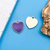 Mixto 30 flor de aleación de aceite púrpura amor pequeño colgante aretes hechos a mano pulsera accesorios de joyería diy venta al por mayor