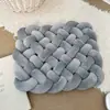 Fideos Instantáneos Cojín Tejido de Spandex Almohada Tejida a Mano Cojín Cuadrado Cojín Lumbar para Sofá Cojín para Mesa de Estudiante Tatami