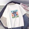 Camiseta de manga corta Ge Hua para hombre, estilo Hong Kong, marca de moda, estilo coreano, holgada, de media manga, ropa informal para parejas.