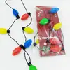 Venta al por mayor de fábrica bombilla de luz de 9 colores collar de flash de Navidad gran cantidad excelente precio