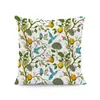Funda de Almohada para Todas las Estaciones con Diseño de Colibrí, Hibisco, Lobo y Gato, Funda de Cojín para Sofá Decoración del Hogar Estilo Rústico