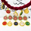Nuevo Colgante de Oro Antiguo Estilo Chino Gota de Aceite Dios de la Riqueza de Cinco Vías Pulsera DIY de Cinco Vías Pulsera Collar de Cuentas Colgante
