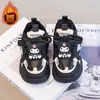 Sapatos Infantis Kuromi Sapatos de Algodão Inverno 2026 Novo Estilo Crianças Plus Veludo Princesa Sapatos Esportivos Meninas Dupla Camada de Algodão Sapatos de Pai