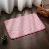 Alfombra de Piso Pequeña de Terciopelo de Coral Piedra, Absorbente de Agua, Antideslizante, Felpudo para Baño, Alfombra de Puerta de Baño, Amazon Transfronterizo